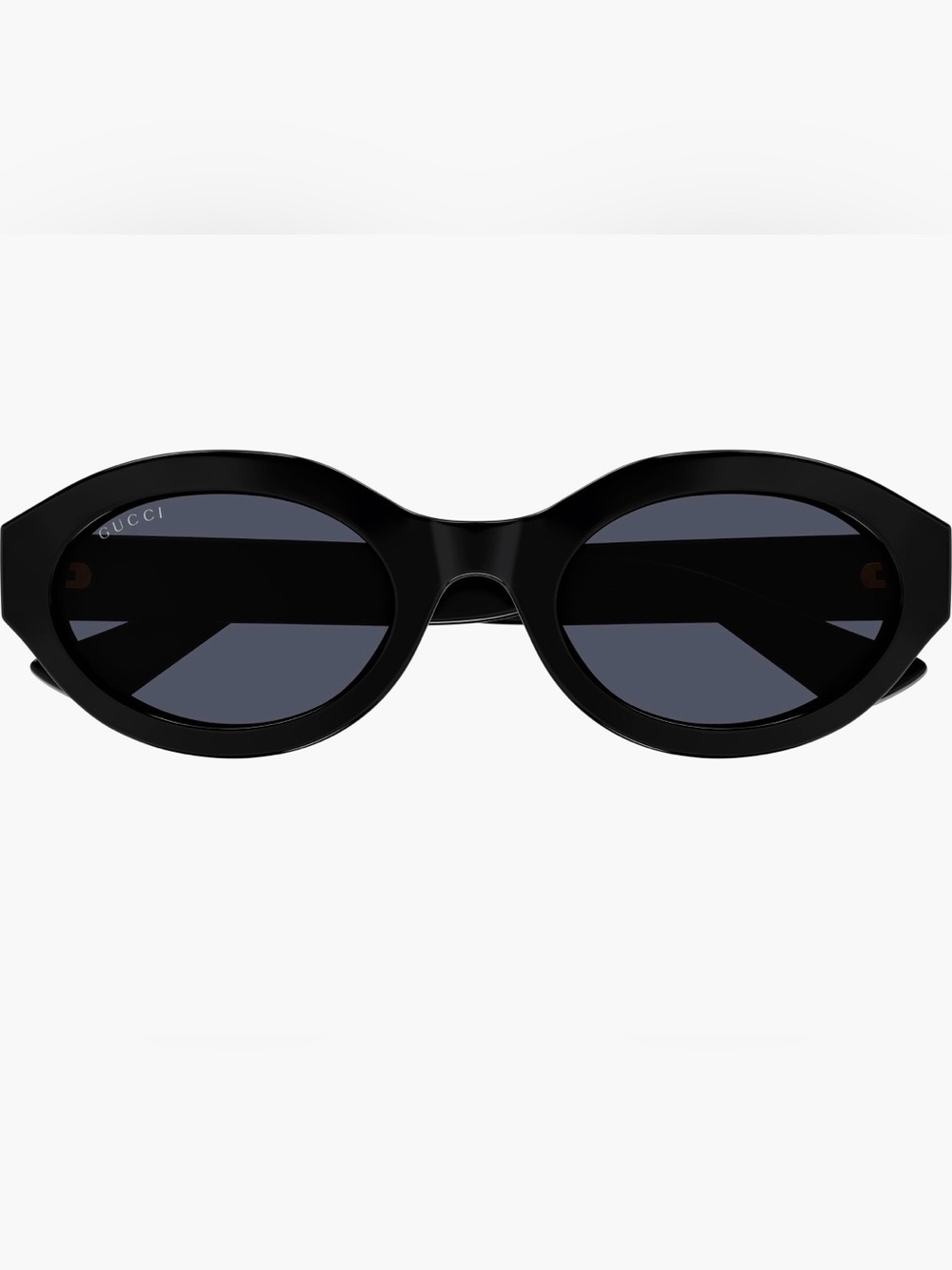 Gucci Oval Black Women's Sunglasses